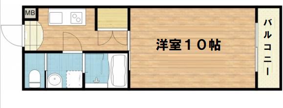 CITY SPIRE心斎橋イースト(1K/4階)の間取り写真