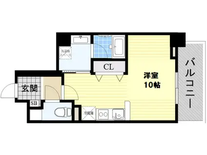 プラチナコート(ワンルーム/3階)の間取り写真