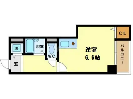 TATディナスティ西本町(ワンルーム/4階)の間取り写真