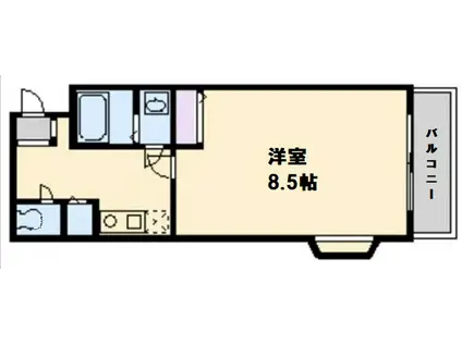 ヴェローナI(1K/7階)の間取り写真