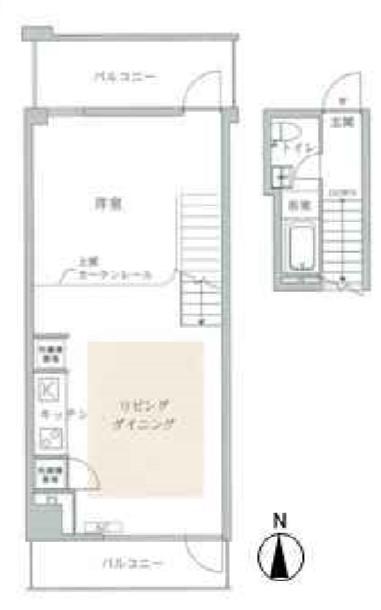 ベルニーニ南森町(1LDK/4階)の間取り写真