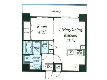ベル・ステラ(1LDK/4階)の間取り写真