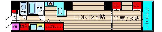 DAIKOKU ROUGE(1LDK/7階)の間取り写真