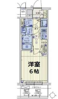 スワンズシティ大阪城ノース(1K/5階)の間取り写真