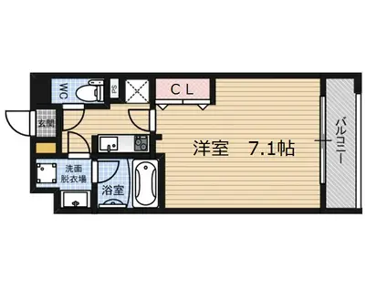 GATE COURT OSAKAFUKUSHIMA(1K/12階)の間取り写真