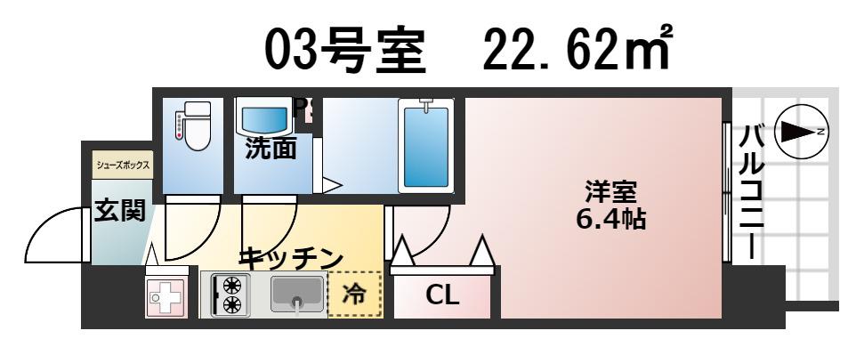 レオンコンフォート京橋(1K/7階)の間取り写真