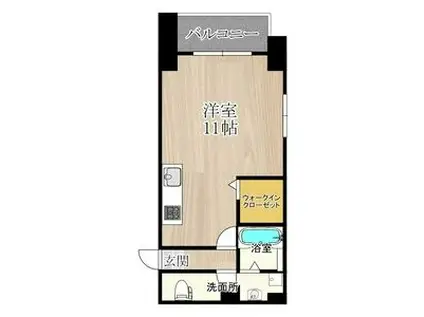 M.HILLS西本町(ワンルーム/5階)の間取り写真