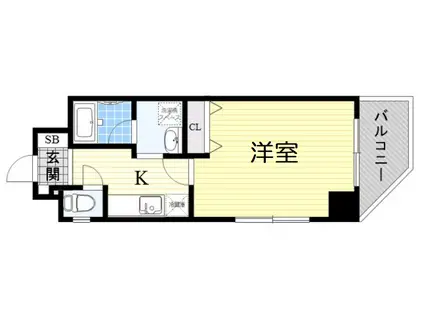 ETUDE桜ノ宮(1K/4階)の間取り写真