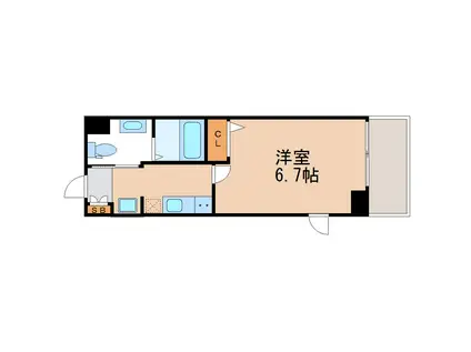 TLRレジデンス本町ウエスト(1K/13階)の間取り写真