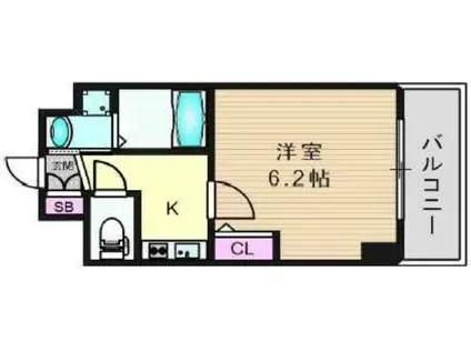 エステムコート梅田北2ゼニス(1K/7階)の間取り写真