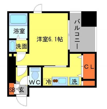 ロイヤルレジデンス梅田フロント(1K/11階)の間取り写真