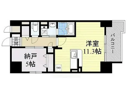 グランパシフィック花園LUXE(1LDK/5階)の間取り写真