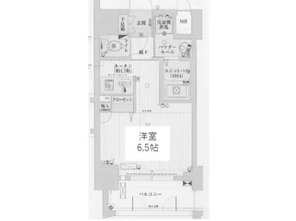 アクアプレイス梅田2(1K/2階)の間取り写真