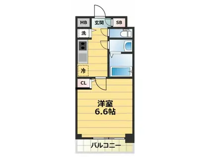 サムティ大阪GRAND イースト(1K/10階)の間取り写真