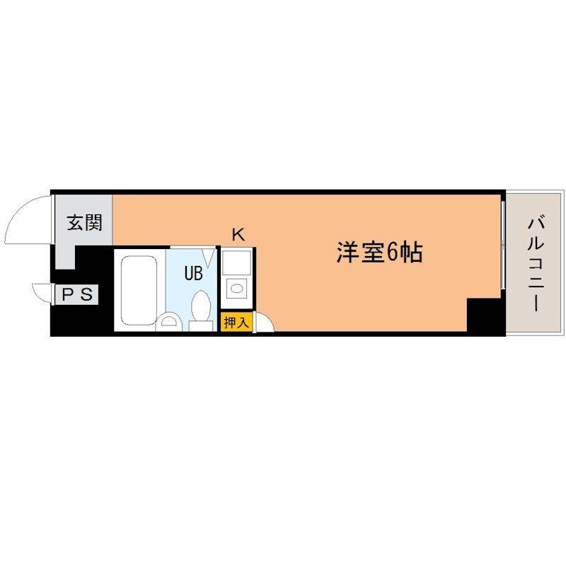 ラパンジール恵美須4(ワンルーム/3階)の間取り写真