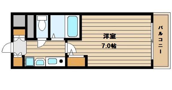 エスリード東天満第2(1K/8階)の間取り写真