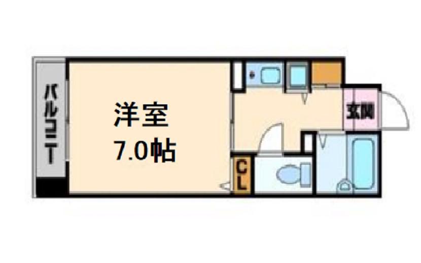 プレサンス心斎橋イースト(1K/7階)の間取り写真