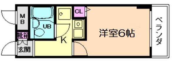 エスリード梅田西(1K/9階)の間取り写真
