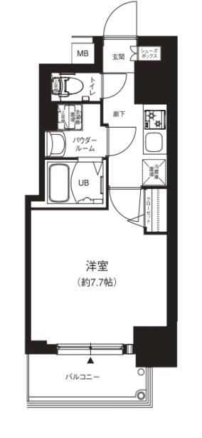 エグゼ堺筋本町(1K/8階)の間取り写真