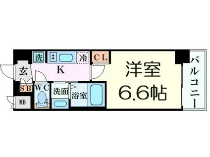 エステムコート新大阪ⅩⅣアイシー(1K/11階)の間取り写真