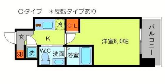 エスリード新梅田ノースポイント(1K/8階)の間取り写真