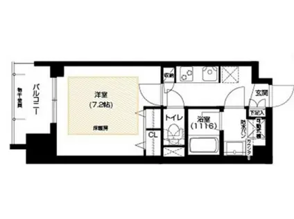 アーバネックス谷町2(1K/8階)の間取り写真