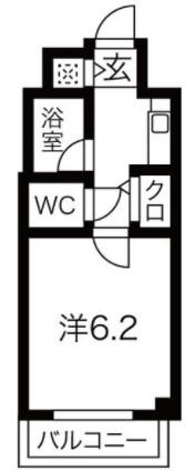 パラシオ塚本Ⅱ(1K/5階)の間取り写真
