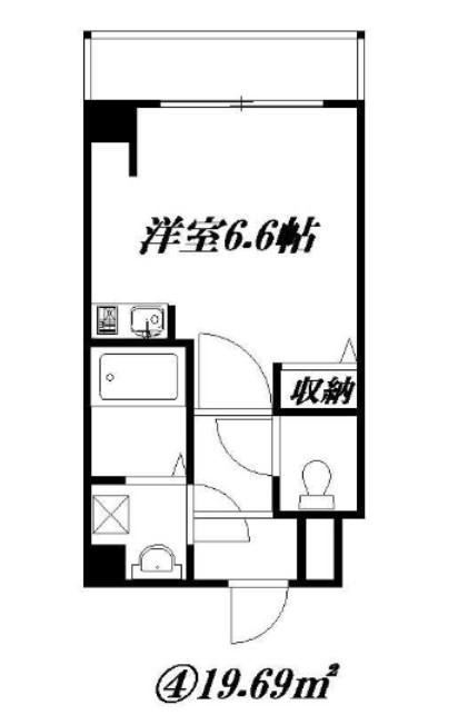 サンロール難波南(ワンルーム/7階)の間取り写真