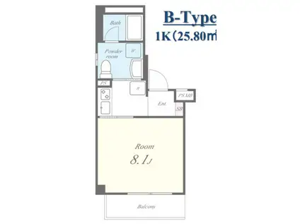 ヒューマン・レア京橋(ワンルーム/4階)の間取り写真