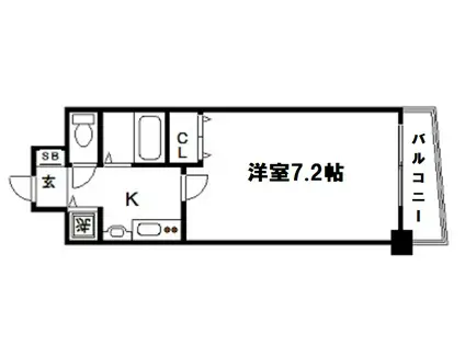 プレサンス中之島公園パークレジデンス(1K/6階)の間取り写真