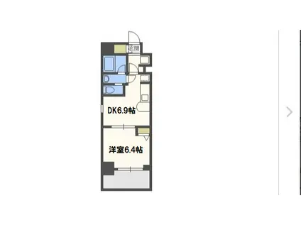 エステムコート心斎橋イーストⅡラヴァンツァ(1DK/3階)の間取り写真