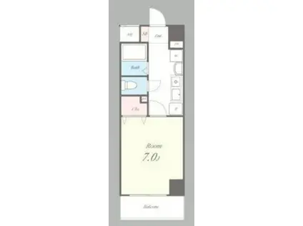 ブリリアントコート心斎橋イースト(1K/11階)の間取り写真