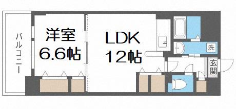 リーゾエパーネ(1LDK/2階)の間取り写真