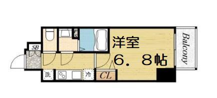 プレサンスOSAKADOMECITYクロスティ(1K/3階)の間取り写真
