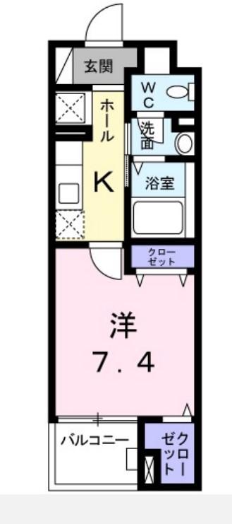 リッツ グランテ フユキ(1K/1階)の間取り写真