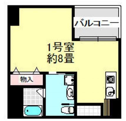 セシリア九条(ワンルーム/3階)の間取り写真