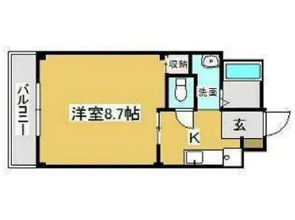 グランド恵美須(1K/2階)の間取り写真