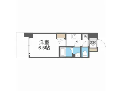 スワンズシティ新大阪ヴィーヴォ(1K/6階)の間取り写真