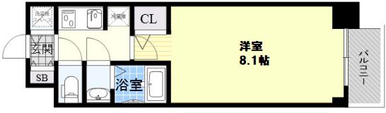 S-RESIDENCE 都島(1K/11階)の間取り写真