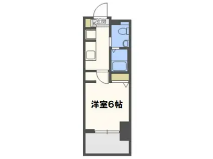 エステムプラザ大手前エヴァース(1K/5階)の間取り写真