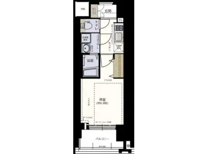 レジュールアッシュ九条(1K/7階)の間取り写真