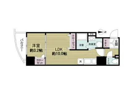 セレニテ心斎橋グランデ(1LDK/5階)の間取り写真