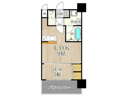 CITY SPIRE西中島(1LDK/7階)の間取り写真