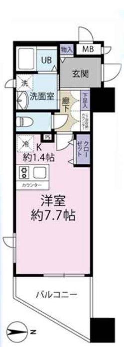 プレサンス心斎橋リベルタ(ワンルーム/10階)の間取り写真