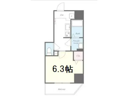 グランパシフィック毛馬(1K/5階)の間取り写真