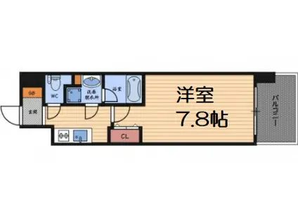 プール・トゥジュール梅田ウエスト(1K/9階)の間取り写真