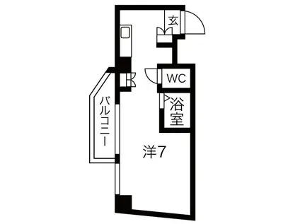 ドミール堺筋本町(ワンルーム/5階)の間取り写真