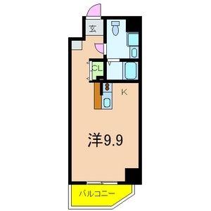 パウゼドーム前(ワンルーム/8階)の間取り写真