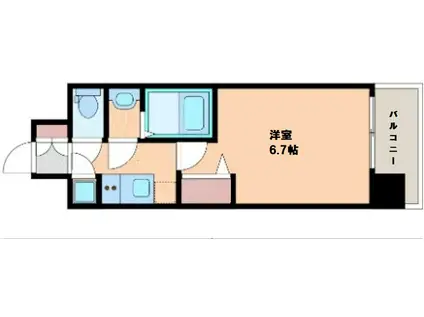 レジュールアッシュウエストレジス(1K/11階)の間取り写真