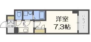 エスリード本町レジデンス(1K/4階)の間取り写真